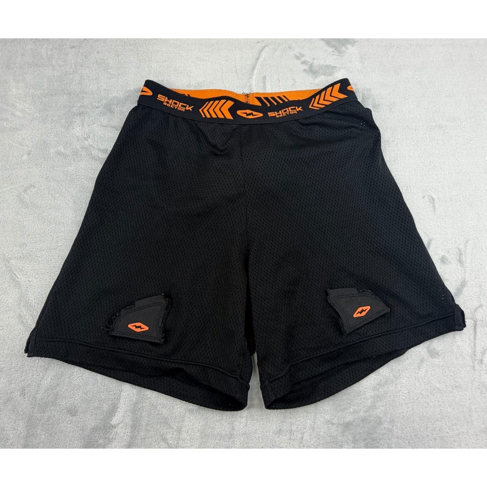Shock Doctor Mens Shorts Small Black Core Hockey Loose Fit Support Shorts